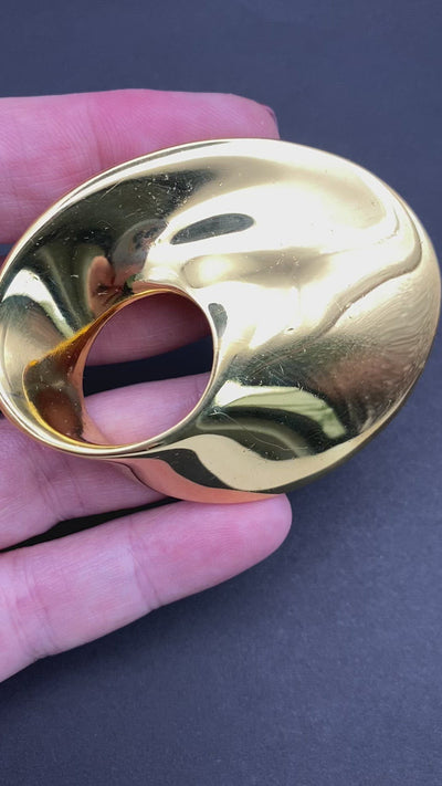 Contemporary Gold Metal Brooch by Monet