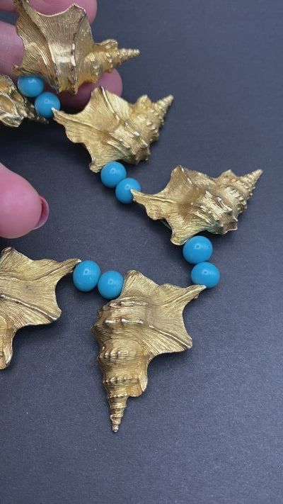 Quality Gold Metal Shell Necklace