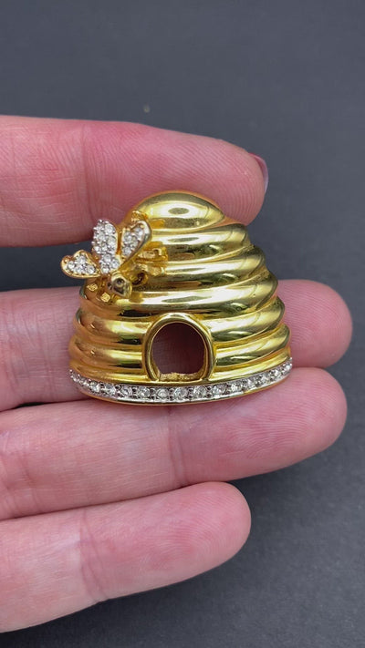 Signed Joan Rivers Beehive Brooch