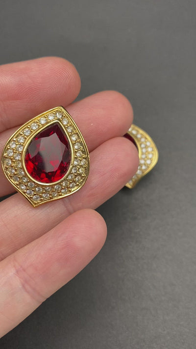 1980s Quality Designer Clip Earrings