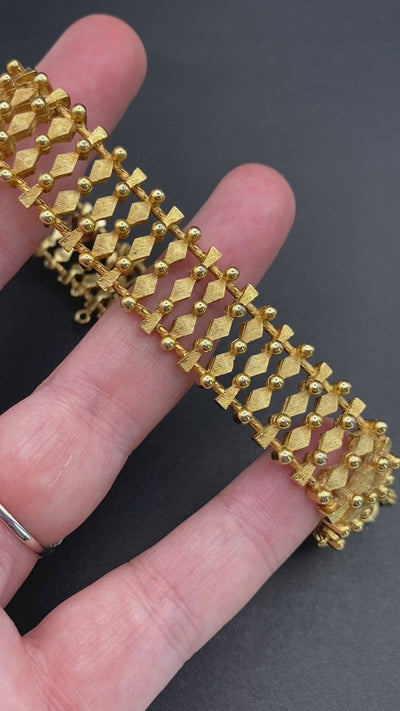 Trifari Signed Articulated Bracelet