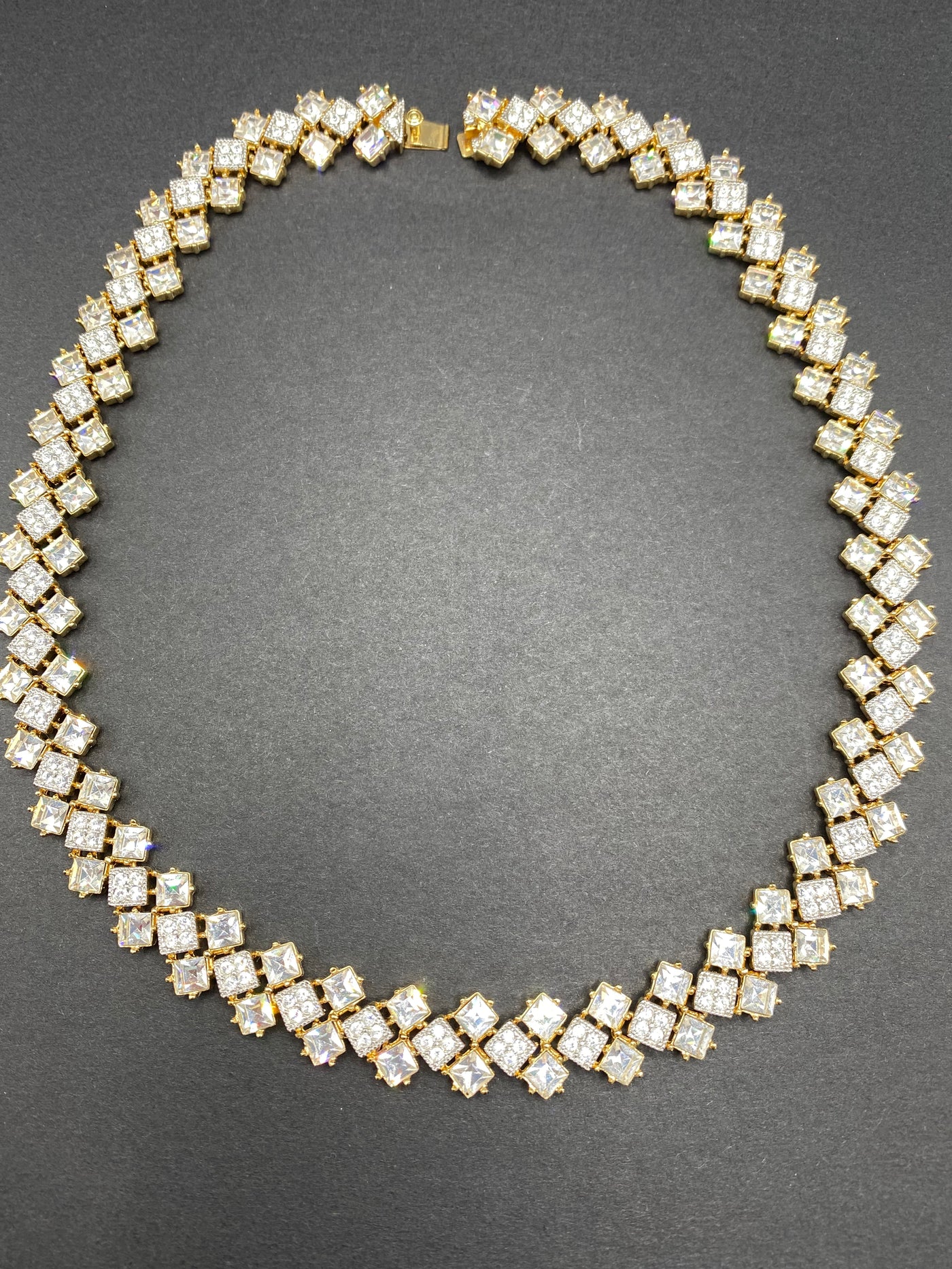 SOLD - Classic 1980s Attwood and Sawyer Diamanté Collar Necklace