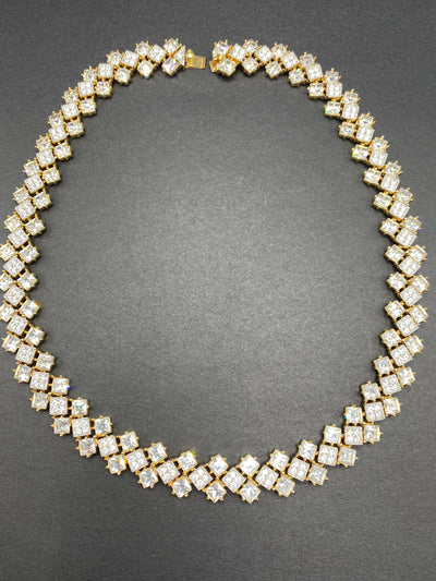 SOLD - Classic 1980s Attwood and Sawyer Diamanté Collar Necklace