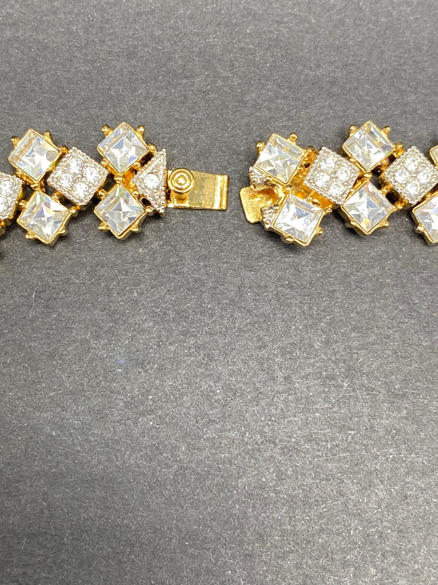 SOLD - Classic 1980s Attwood and Sawyer Diamanté Collar Necklace