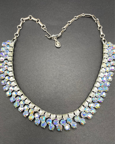 SOLD - Aurora Borealis Crystal Rhinestone Collar Necklace by Coro