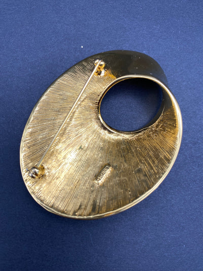 Contemporary Gold Metal Brooch by Monet