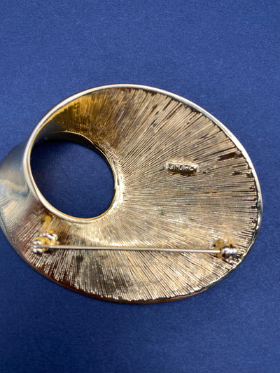 Contemporary Gold Metal Brooch by Monet