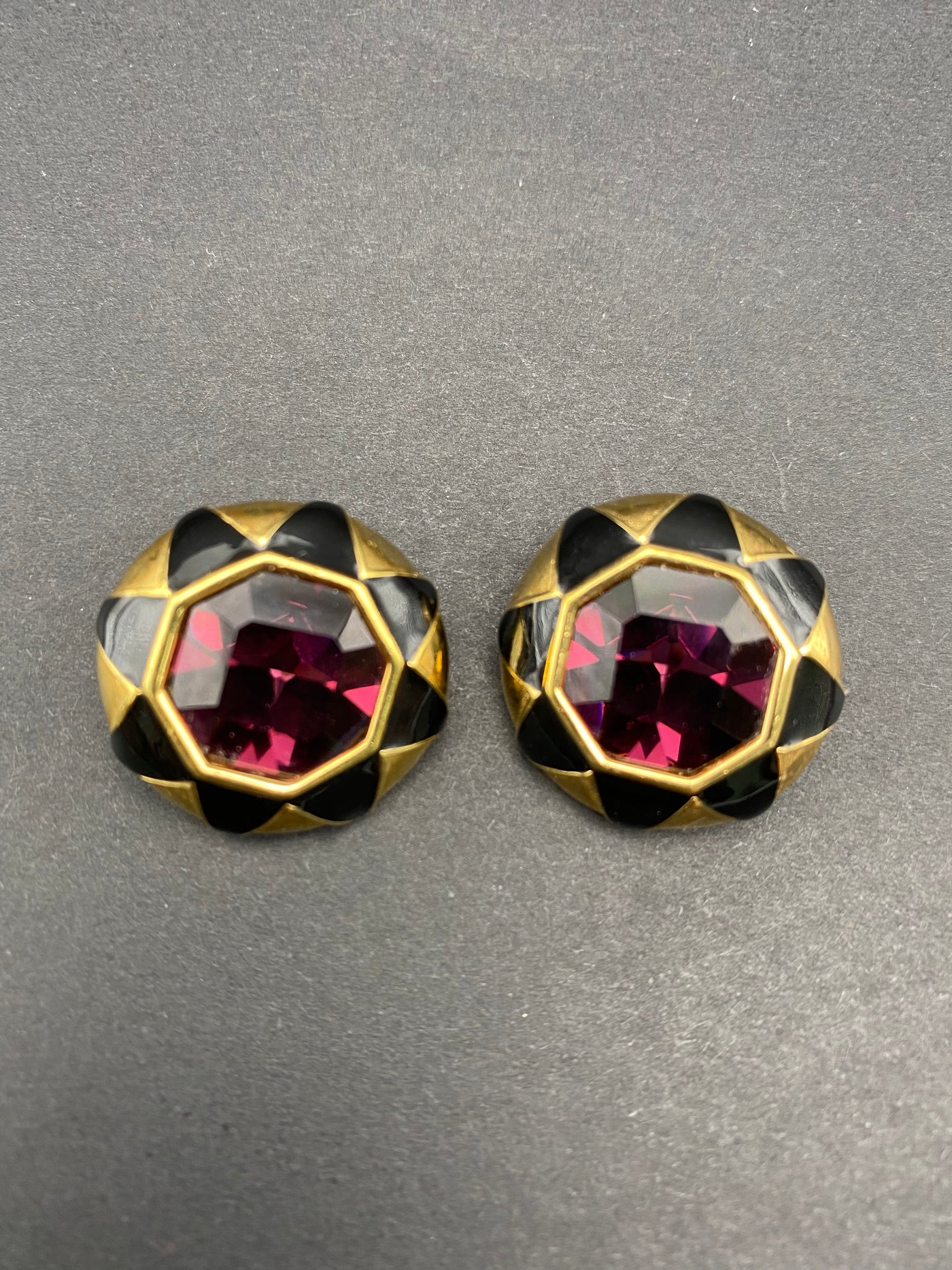 Signed Swarovski Swan Quality Crystal Clip On Earrings