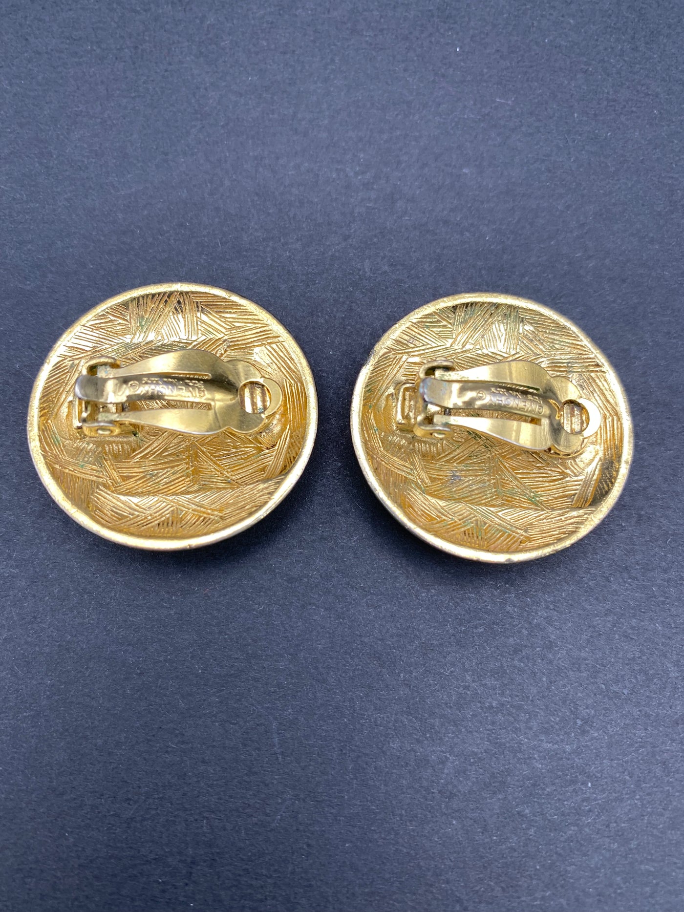 Classic 1980s Signed Givenchy Gold Metal Clips