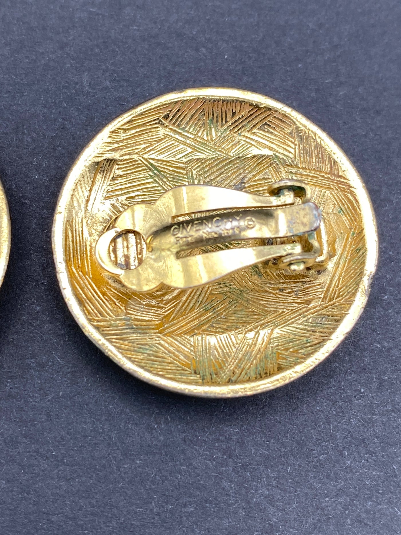 Classic 1980s Signed Givenchy Gold Metal Clips