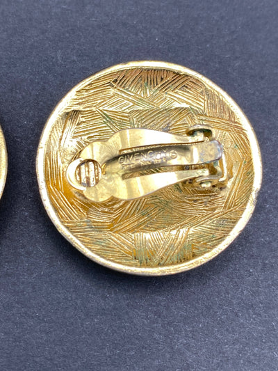 Classic 1980s Signed Givenchy Gold Metal Clips