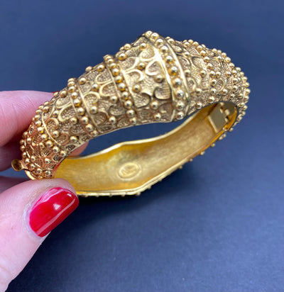 Sea Urchin Inspired Signed Joan Rivers Bangle Bracelet