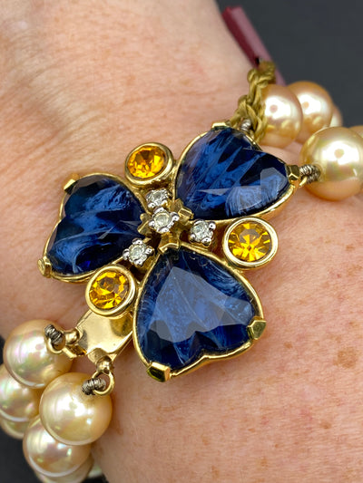 1980s Original Vogue Bijoux Faux Pearl Bracelet