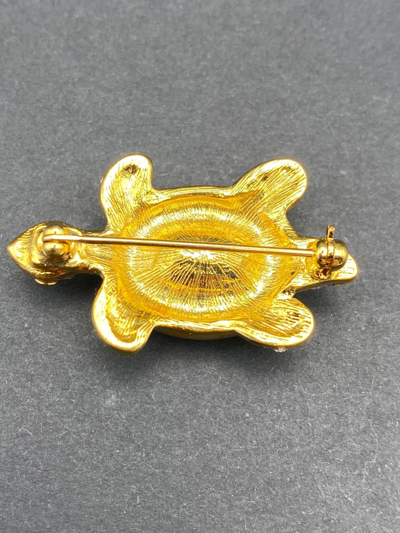 Adorable Crystal Turtle Brooch