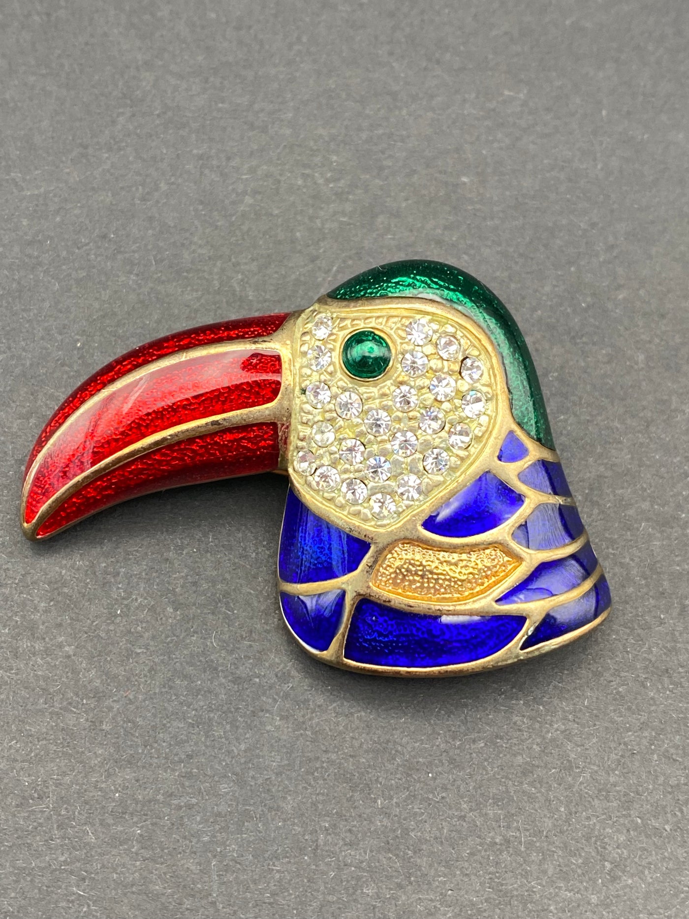 Enamel & Diamanté Set Bird Brooch