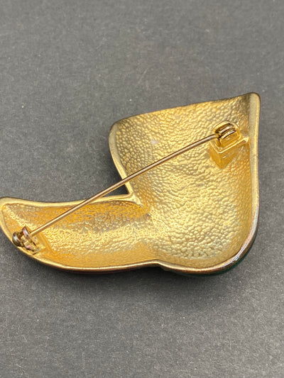 Enamel & Diamanté Set Bird Brooch