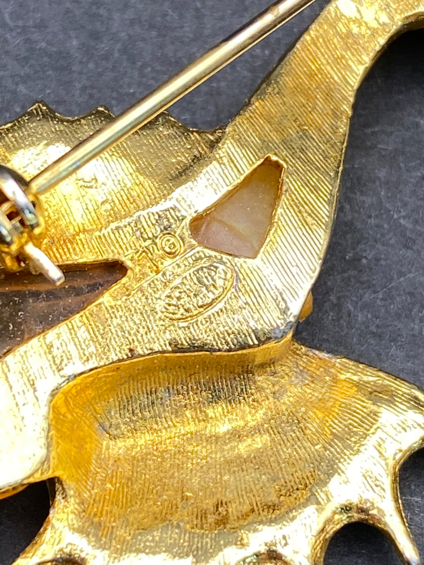 Rare Signed Sphinx Fish Brooch