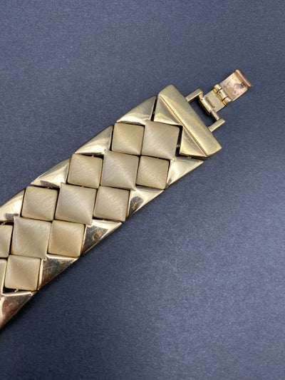 1980s Classic Signed Monet Link Articulated Bracelet