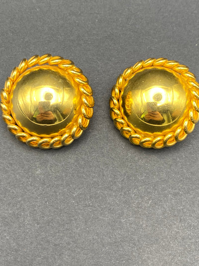 Classic Chanel Style Rope Clip Earrings