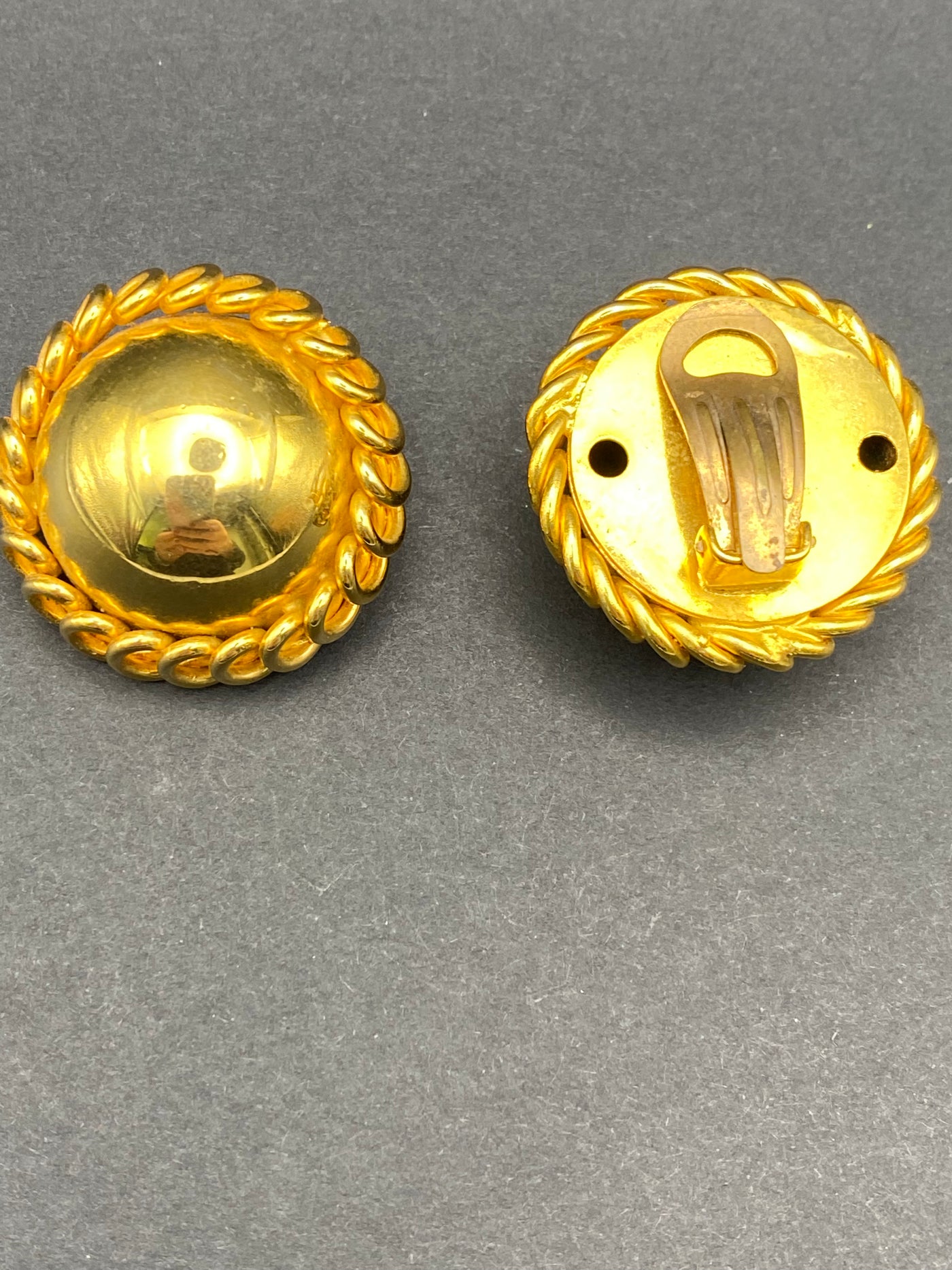 Classic Chanel Style Rope Clip Earrings