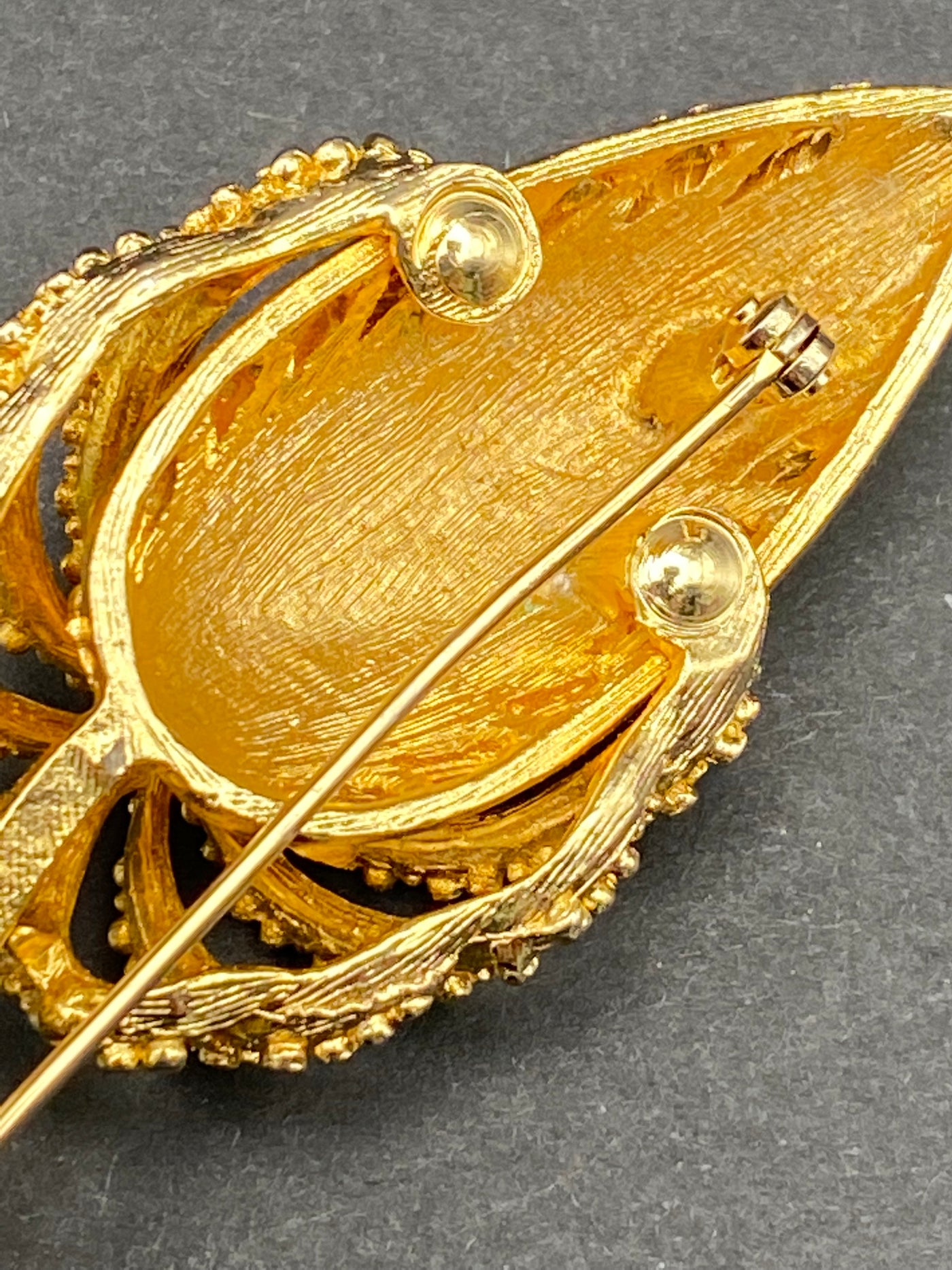 1960s Faux Gold Flower Brooch