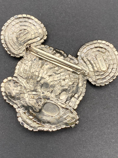 1980s Diamanté Mickey Mouse Brooch by Disney