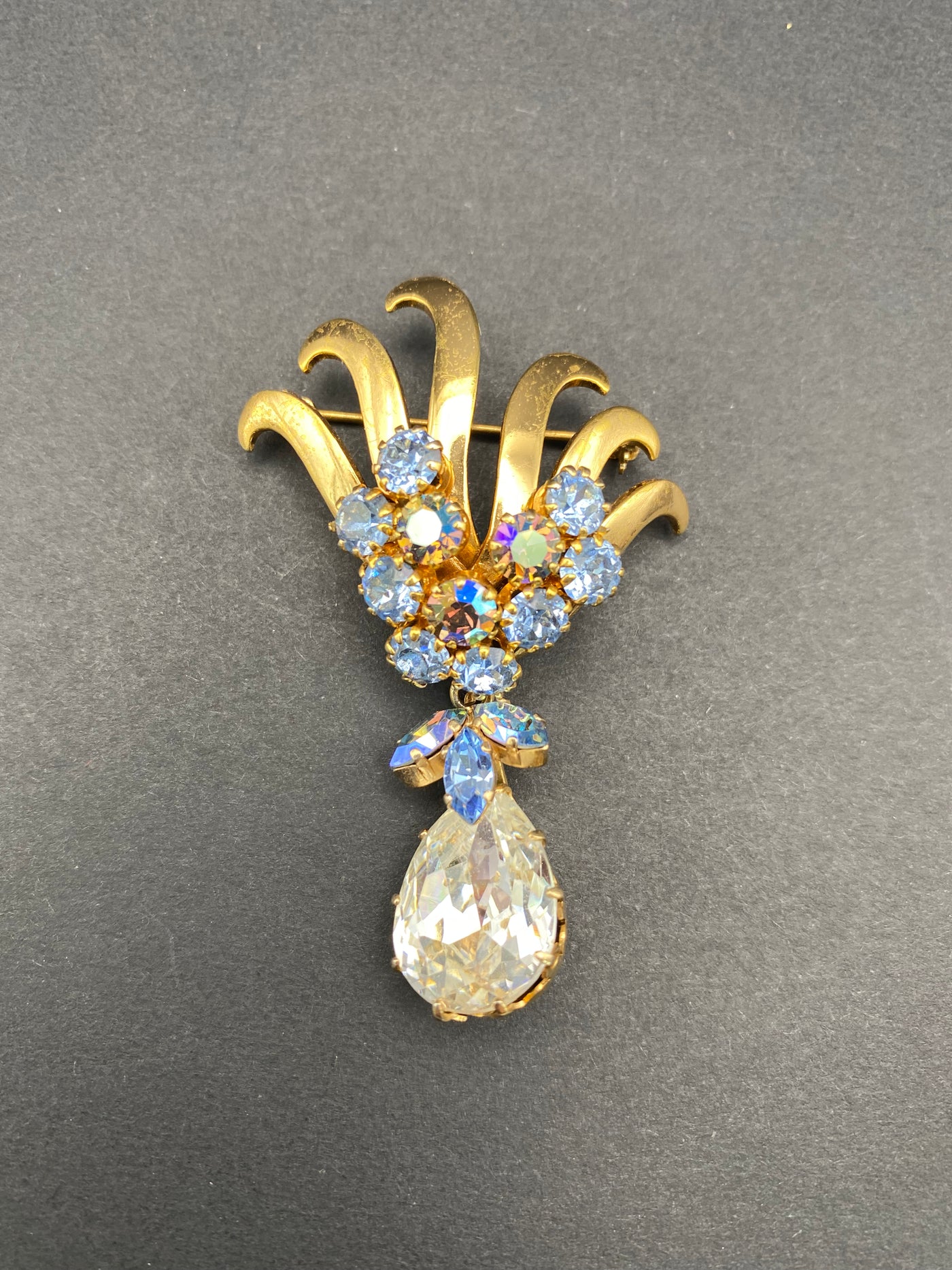 Lovely Crystal Drop Brooch