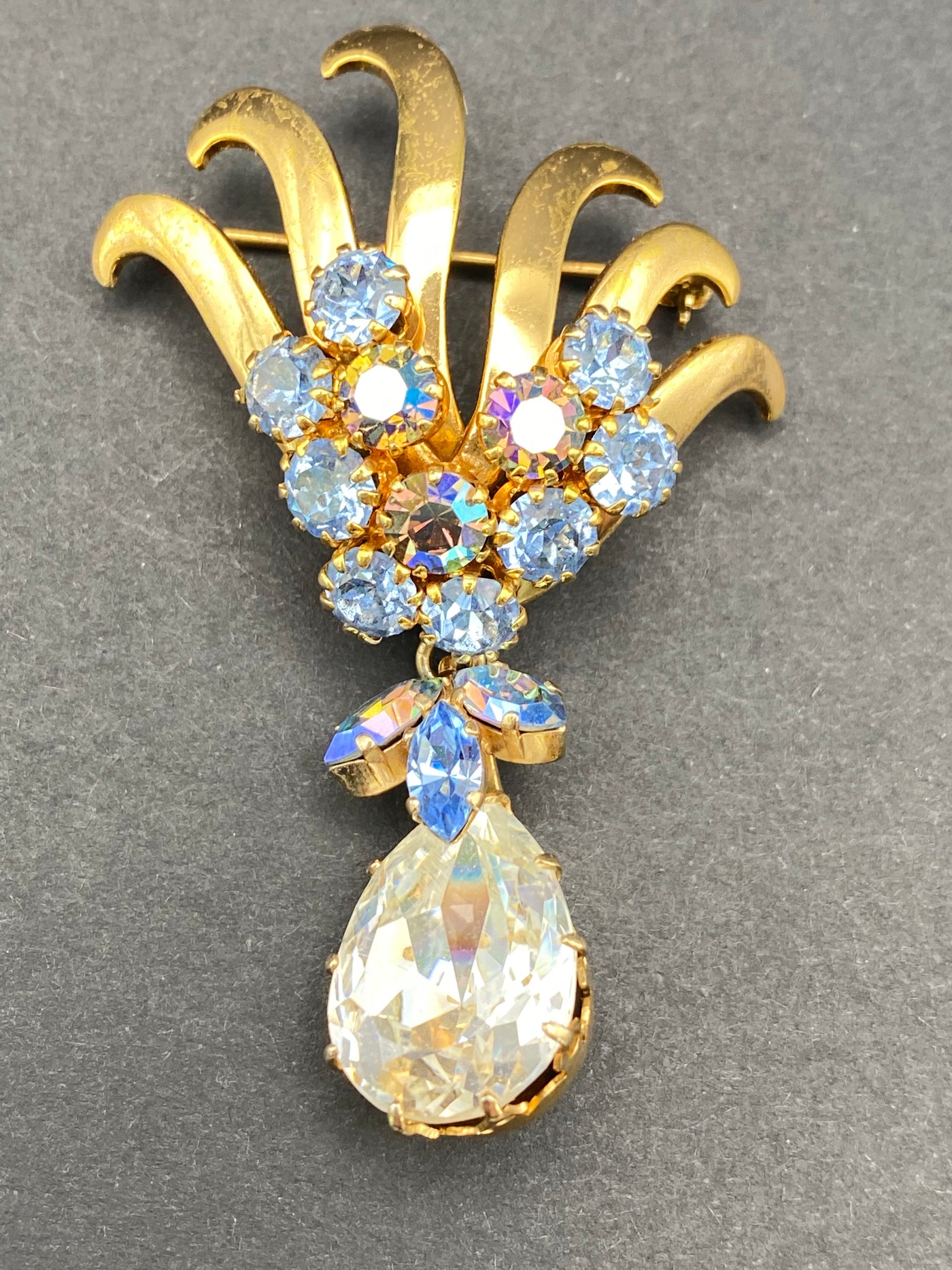 Lovely Crystal Drop Brooch