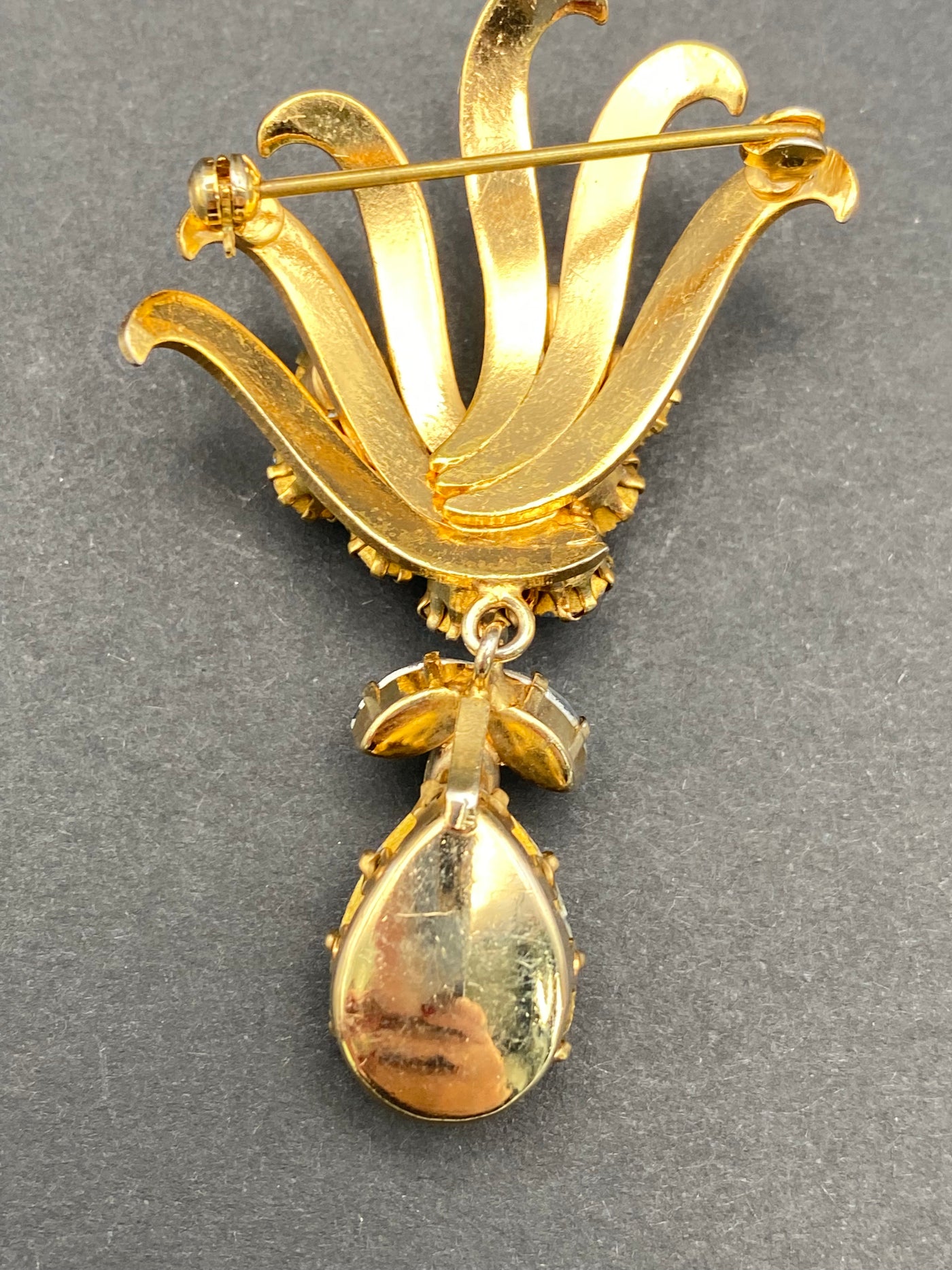 Lovely Crystal Drop Brooch