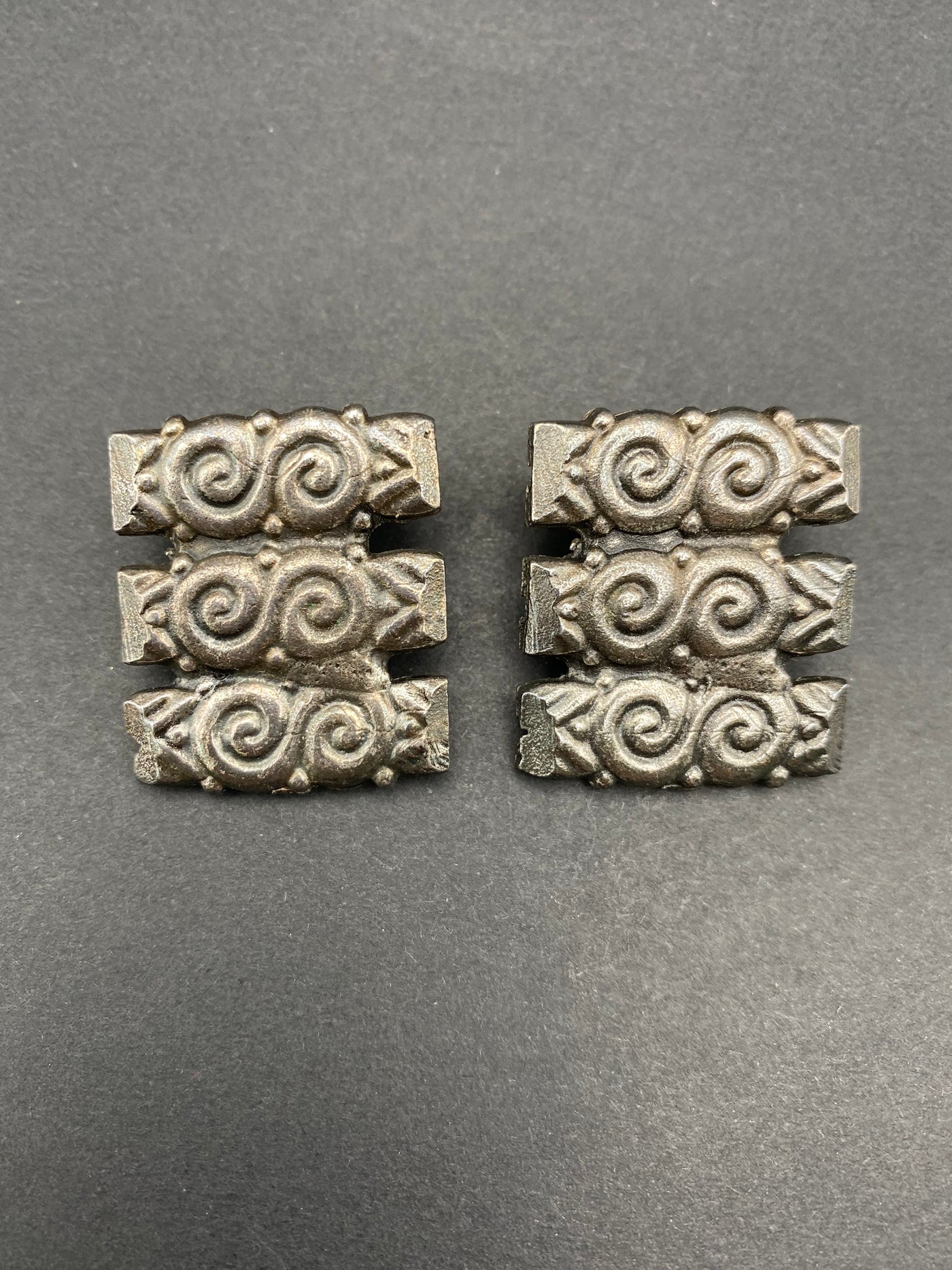 1990s Brutalist Earrings by Philippe Audibert in Paris