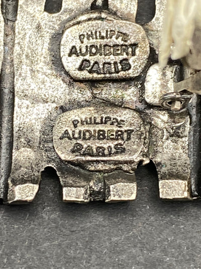 1990s Brutalist Earrings by Philippe Audibert in Paris