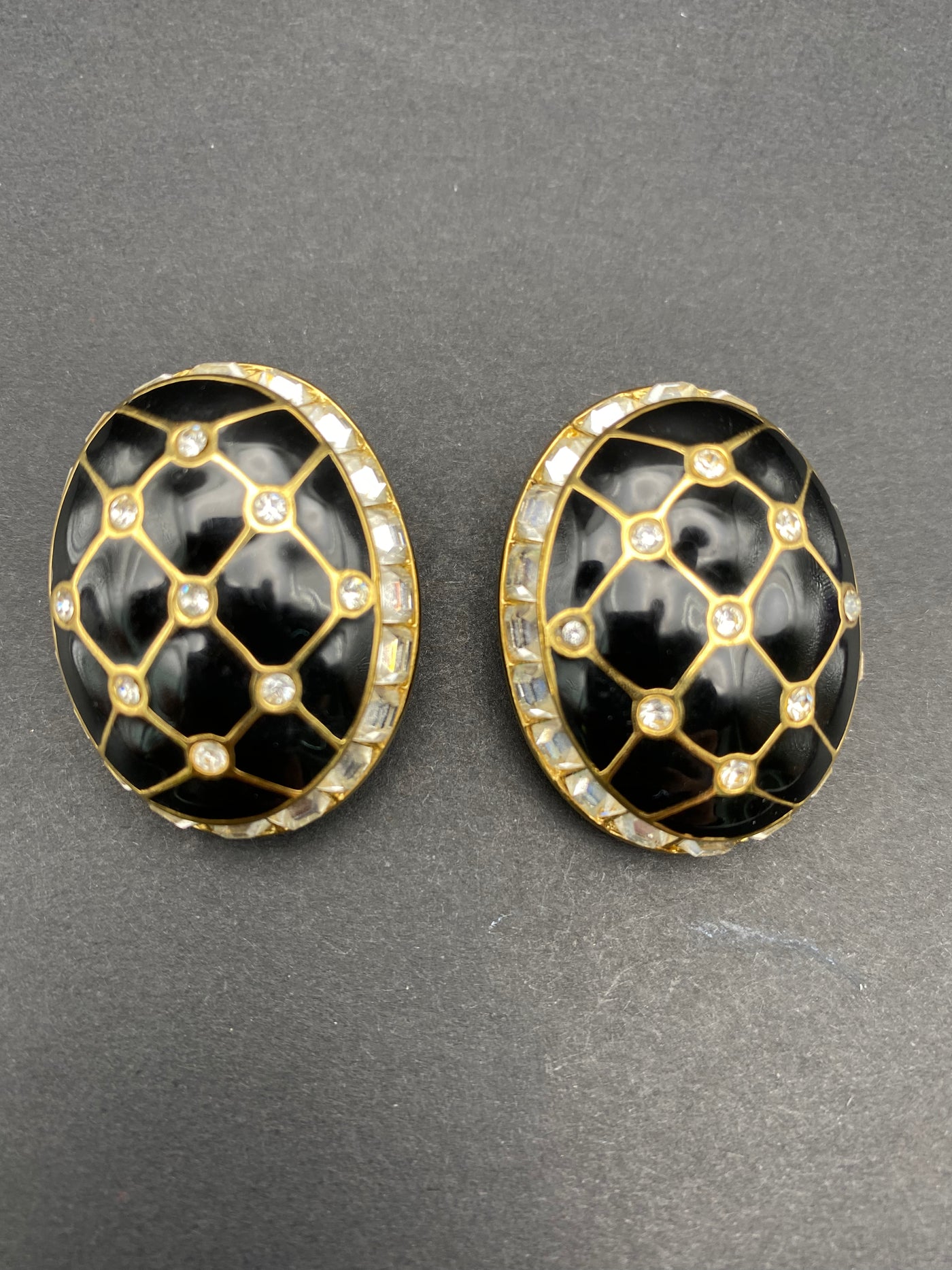 Huge Runway Designer Clip Earrings