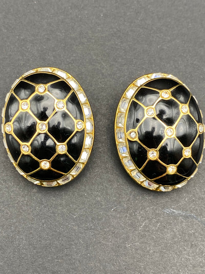 Huge Runway Designer Clip Earrings