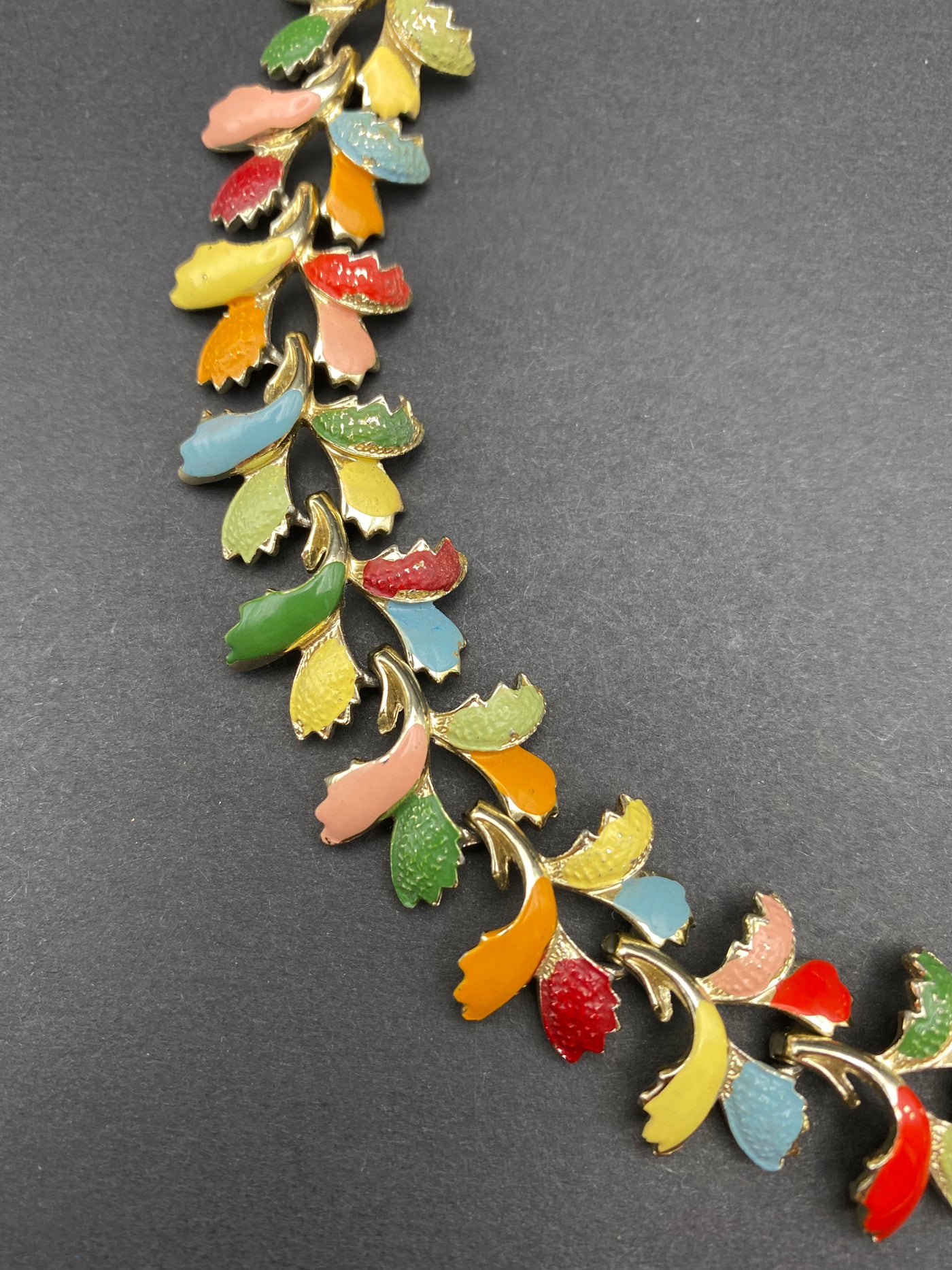 SOLD - 1950s Enamel Multicoloured Necklace