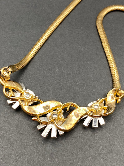 1950s Trifari Signed Necklace with Diamanté