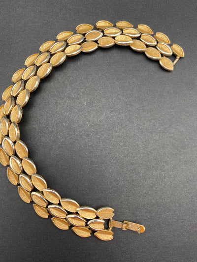 1960s Signed Trifari Faux Gold Articulated Bracelet