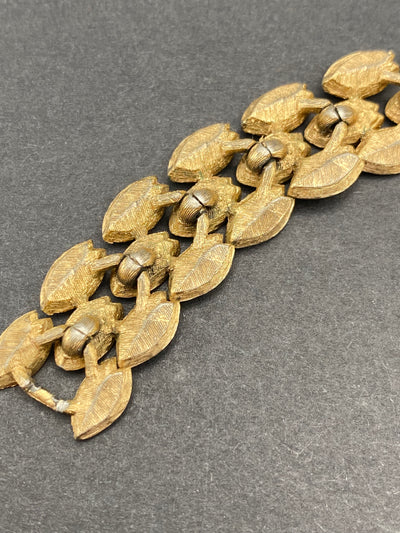 1960s Signed Trifari Faux Gold Articulated Bracelet