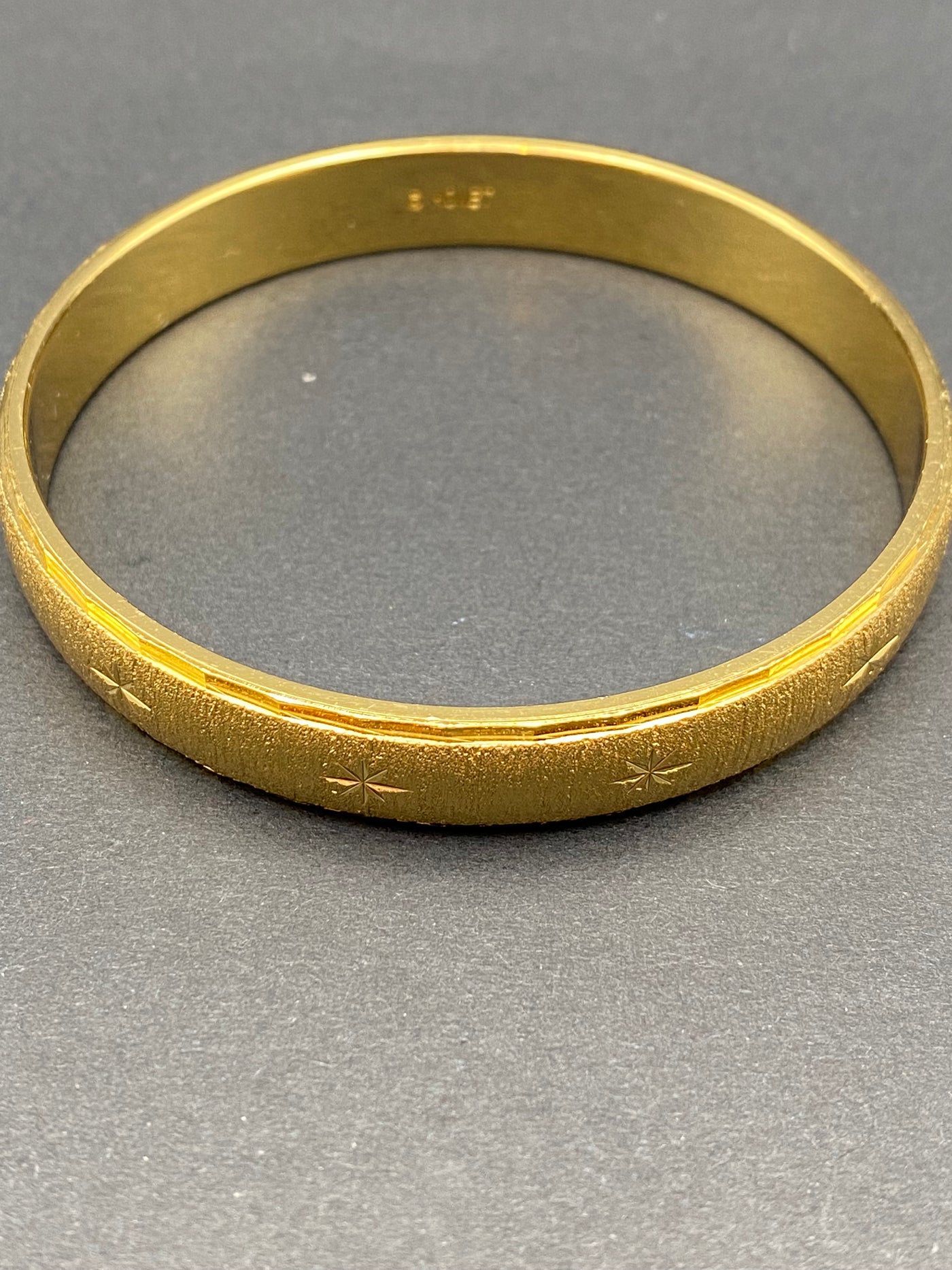1980s Signed Monet Faux Gold Bangle Bracelet