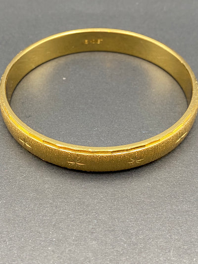 1980s Signed Monet Faux Gold Bangle Bracelet