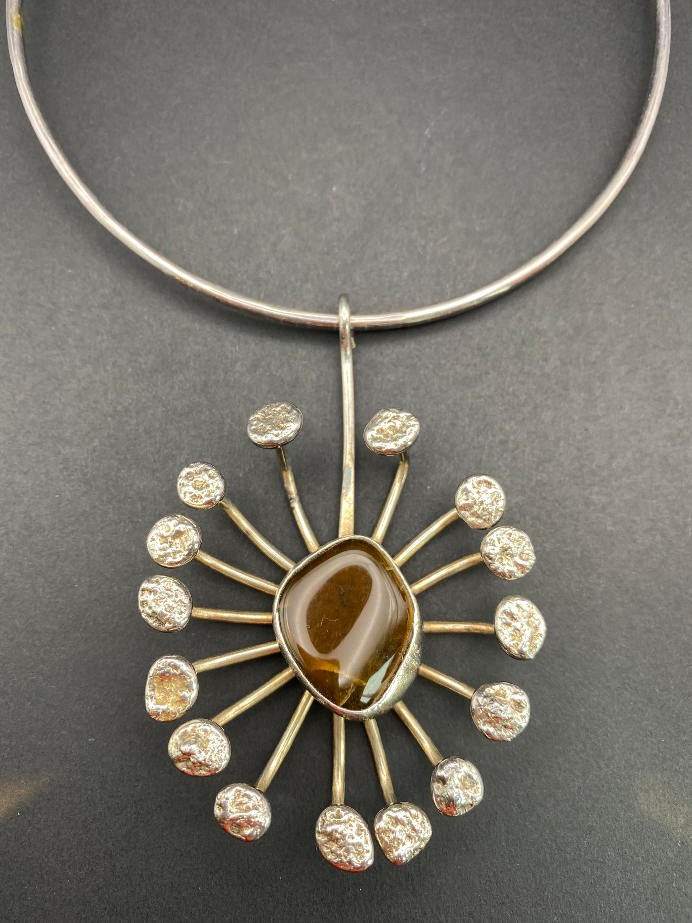Vintage Modernist 1970s Designer Necklace by Jacob Hull