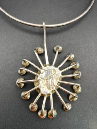 Vintage Modernist 1970s Designer Necklace by Jacob Hull