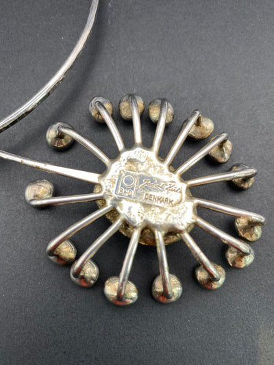 Vintage Modernist 1970s Designer Necklace by Jacob Hull