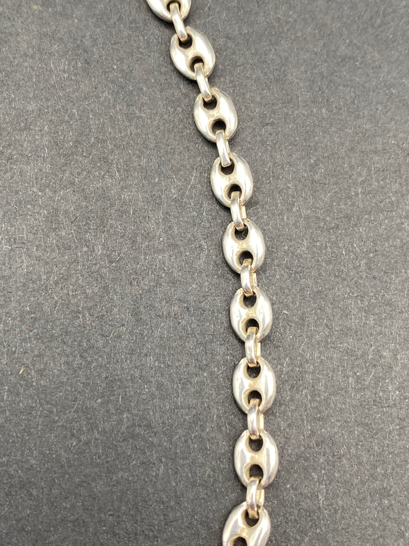 Modernist Sterling Silver Hollow Filled Designer Signed Necklace