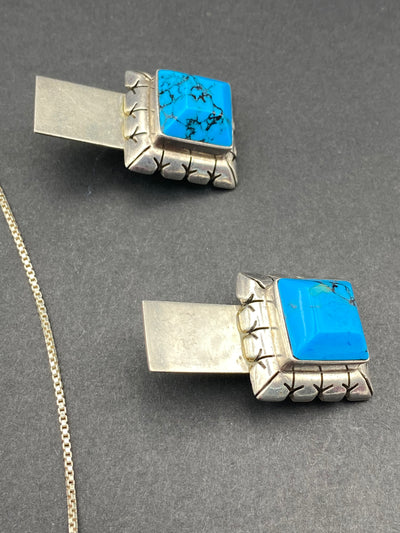 Modernist Sterling Silver Signed Taxco Mexico Necklace Set