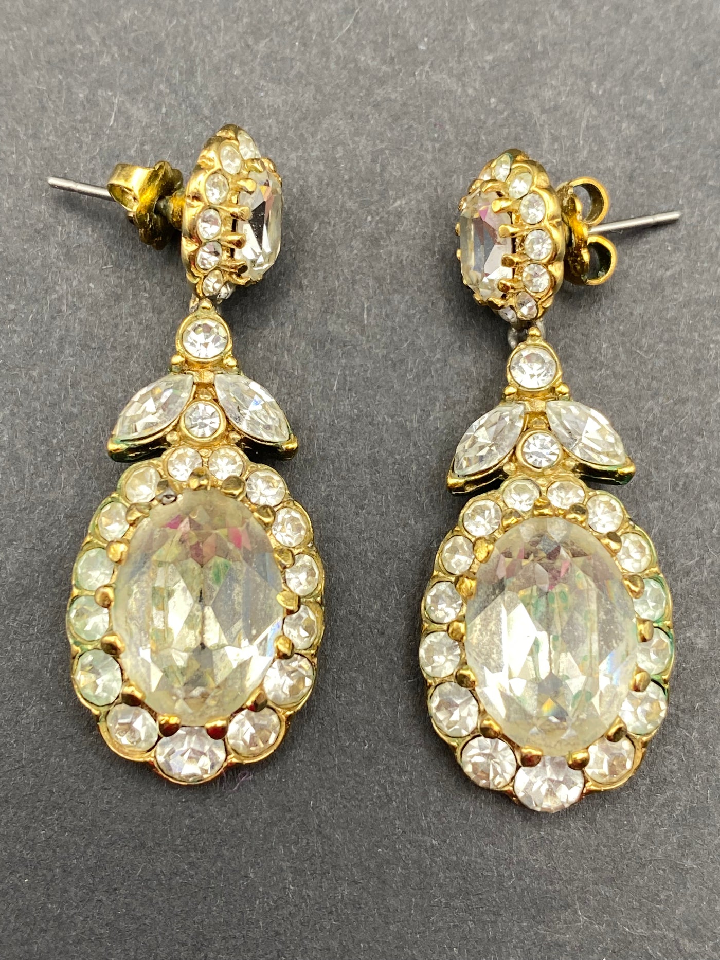 SOLD - 1980s Signed Attwood and Sawyer Chandelier Drop Earrings
