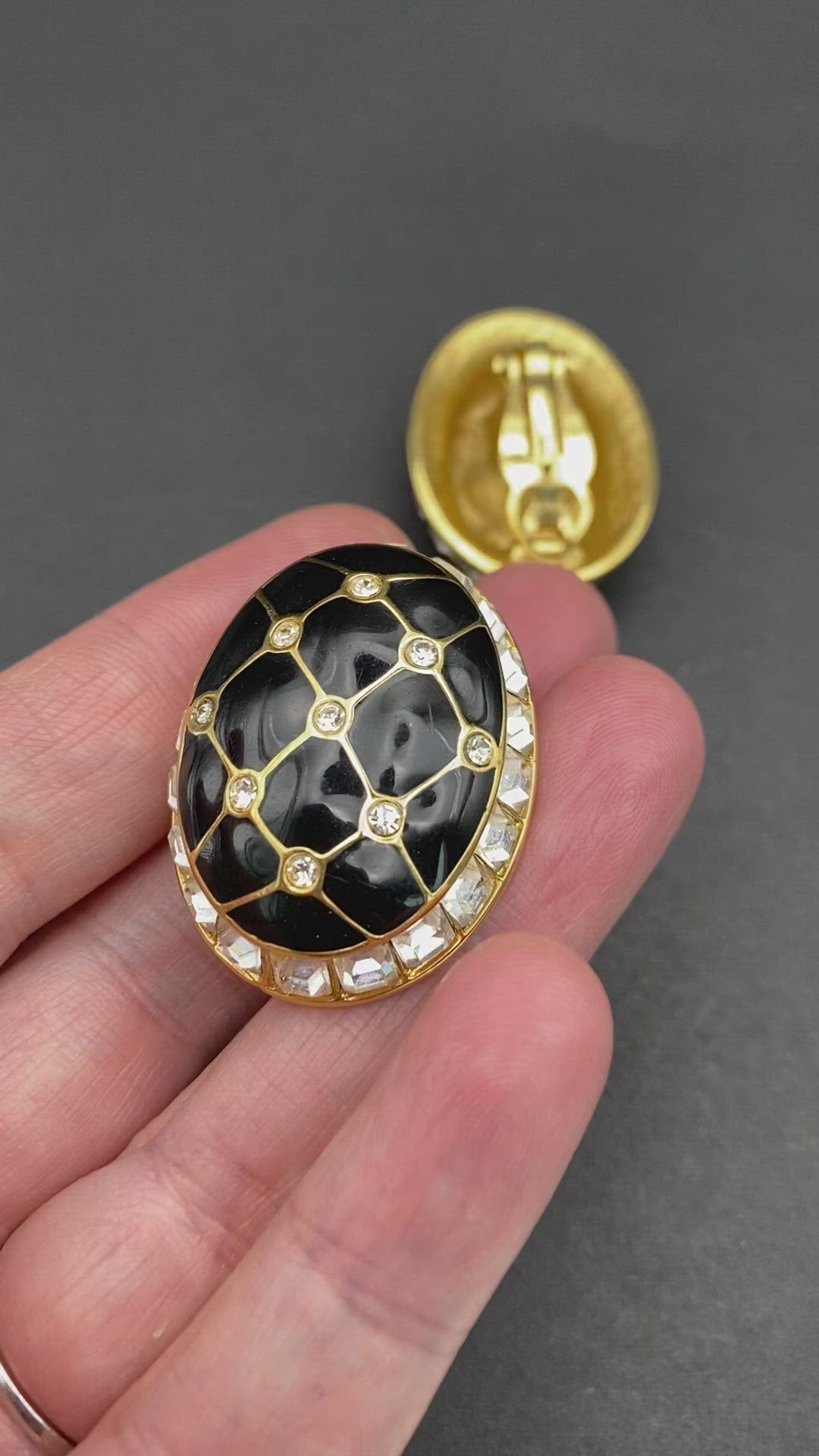 Huge Runway Designer Clip Earrings